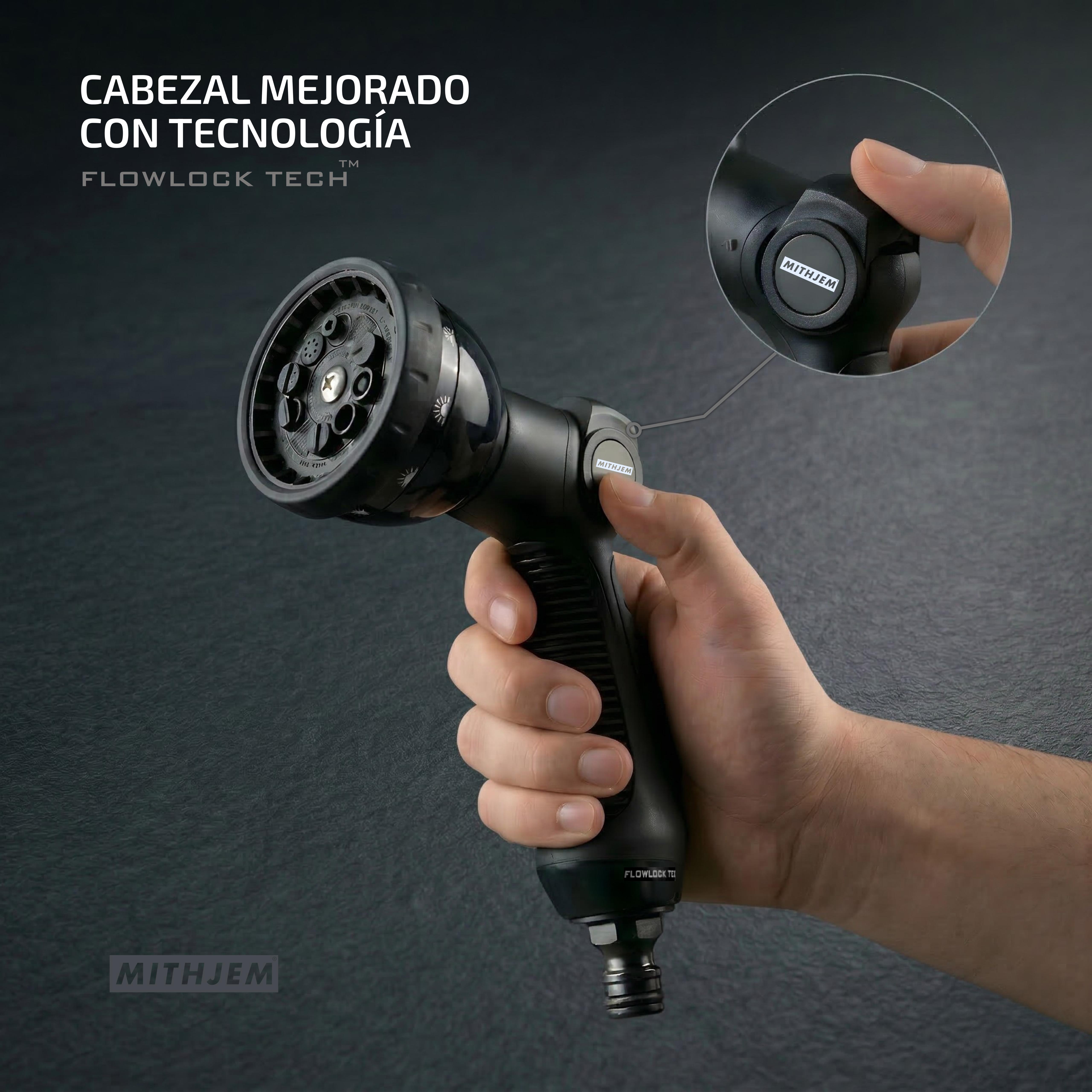 Cabezal MITHJEM con tecnología FlowLock — activación con un solo dedo